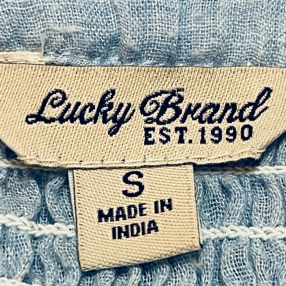 Lucky Brand Split Neck Button Front Blouse - image 3